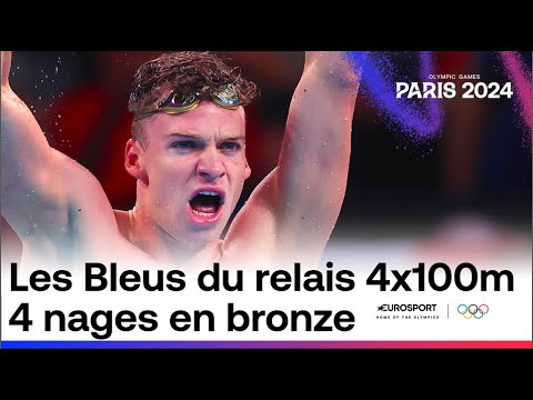 JO PARIS 2024 - Les Bleus du relais 4x100m 4 nages décrochent une belle médaille de bronze