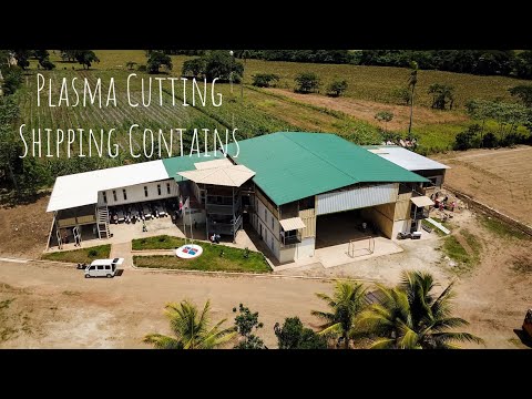 Part of a video titled How to Cut Door and Window Openings on Shipping Containers