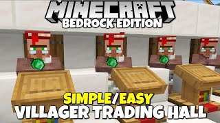 Minecraft Bedrock: EASY Villager Trading Hall! Simple & Cheap Tutorial! MCPE Xbox PC Switch