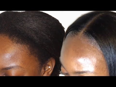 HOW TO BLEND 4C HAIR WITH WEAVE/BEST EDGE CONTROL IVE...