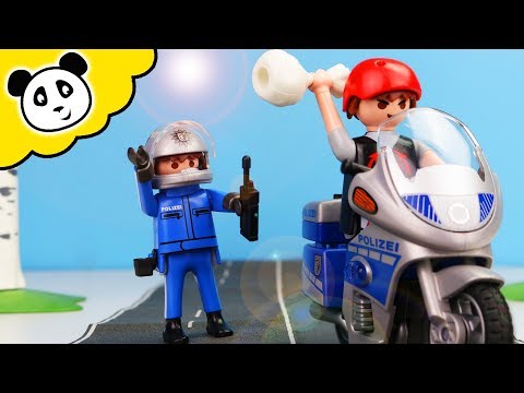 Playmobil Polizei  - Kevin KLAUT ein Polizei Motorrad! -  Playmobil Film