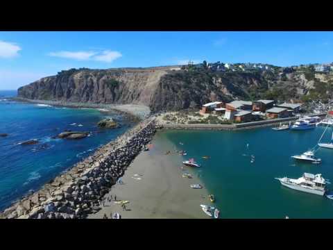 Aerial footage ntawm Doheny State Beach
