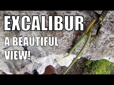 Sport Climbing "Excalibur" at Rattlesnake Point