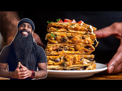 Perfect Vegan Buffalo Chicken Quesadilla - Crispy & Loaded