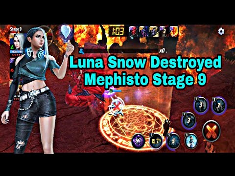How To Clear Mephisto Stage 9 With Luna Snow - Marvel Future Fight