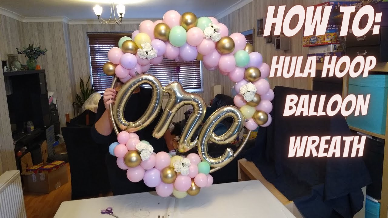 HOW TO: Make A HULA HOOP Balloon Wreath - (Balloon Décor Tutorials) [COMPLETE TUTORIAL]