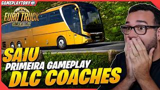 LANÇOU! PRIMEIRA GAMEPLAY DA DLC DE ÔNIBUS NO ETS2 - React (Nova DLC)