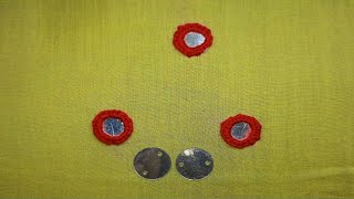 Mirror Work Embroidery  ||  All Over Mirror Work Designs  ||  Easy Hand Embroidery