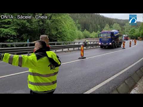 Lucrări de consolidare pe DN1A Săcele - Cheia