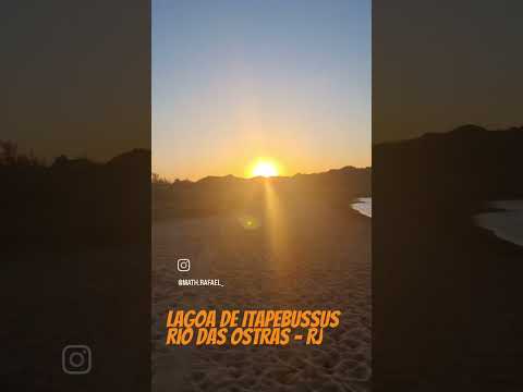 pôr do sol na lagoa de Itapebussus em Rio das Ostras #praia #nascerdosol #rotadosol #riodasostras