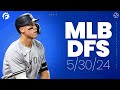 MLB DFS Picks & Strategy for DraftKings & FanDuel Main Slate (5/30/24)