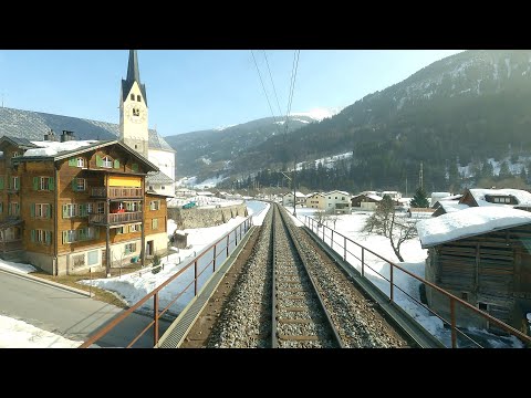 ★ 4K 🇨🇭Cab ride Disentis/Mustér - Chur, Switzerland [02.2021]