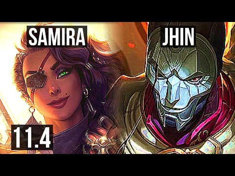 SAMIRA & Soraka vs JHIN & Leona (ADC) | Quadra, 16/3/7, Godlike, 300+ games | NA Grandmaster | v11.4