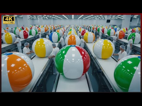 Inside a Modern Beach Ball Factory: From Design to Finality on the Beach (The Entire Process)