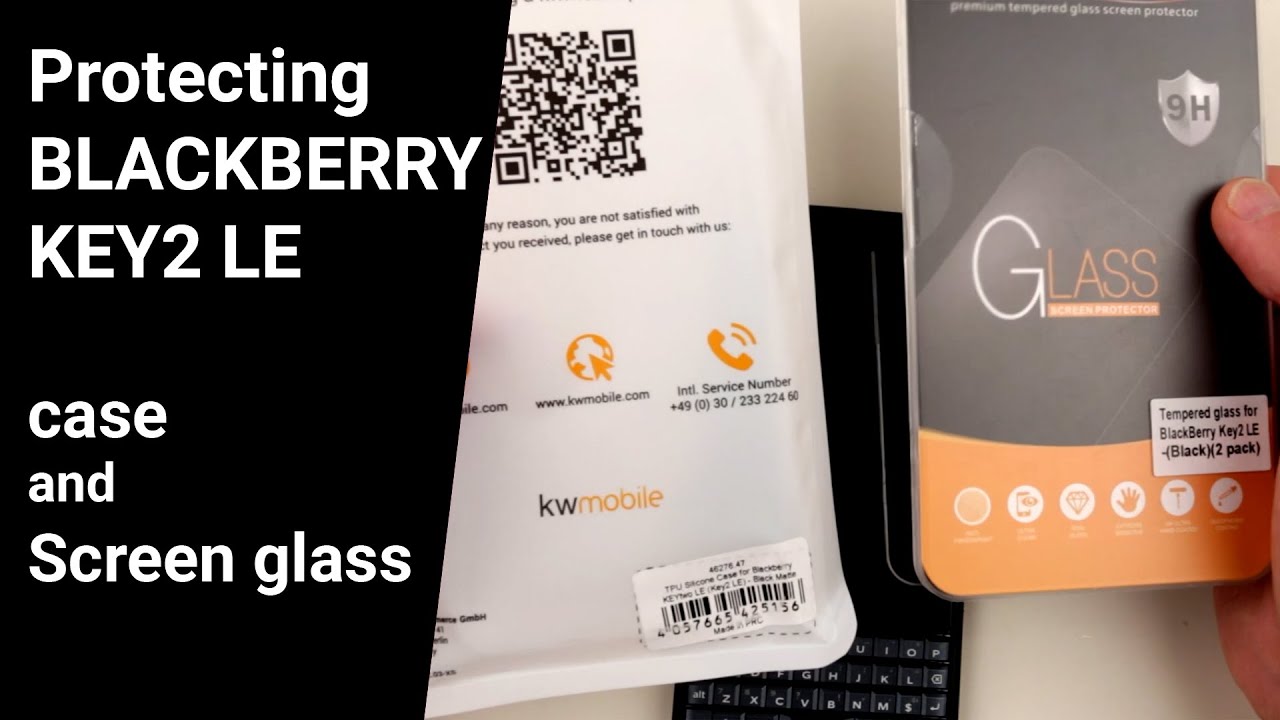 Blackberry Key2LE Case and Screen protector
