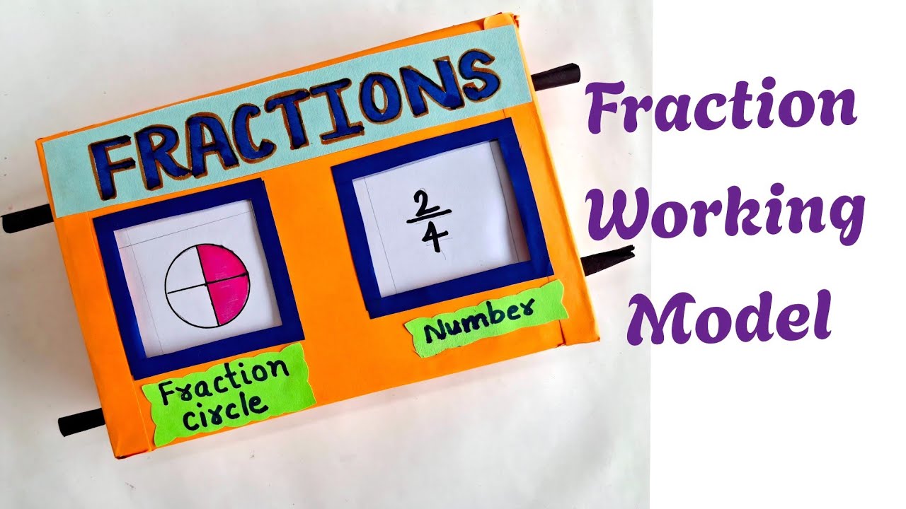 Fraction Working model /math project for class 5,6/ #Fraction Math tlm /Math project on Fraction 
