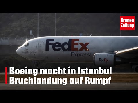Boeing macht in Istanbul Bruchlandung auf Rumpf | krone.tv NEWS