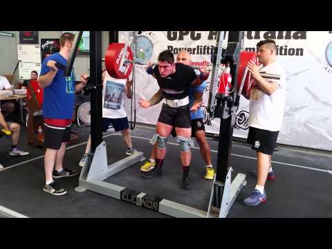 Dylan Hart squats 280kg GPC States