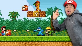 PLAYING BOOTLEG SUPER MARIO BROS! CAN WE BEAT IT WITH MEGAMAN, SAMUS or LINK? SUPER MARIO RIP OFF