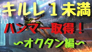 キルレ1未満でもハンマー取れたぞ！！！字幕で考えてること書いといた！