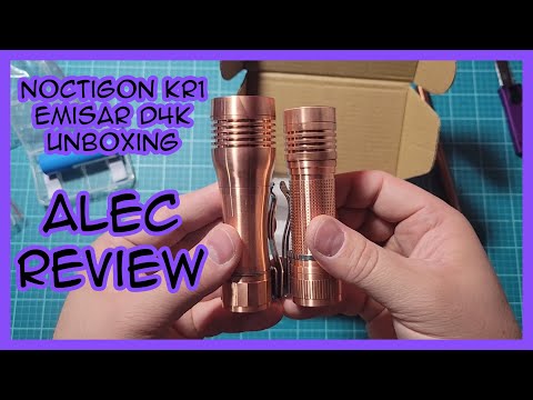 Emisar Noctigon Hank Lights D4K and KR1 Copper Unboxing