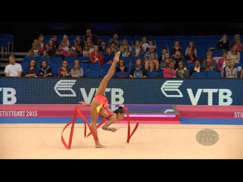 Jana BEREZKO-MARGGRANDER (GER) 2015 Rhythmic Worlds Stuttgart - Qualifications Ribbon