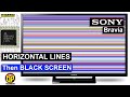 Horizontal Lines Then Black Screen Problem On Sony Bravia LED TV Screen HV320WHB N5M Panel Repair