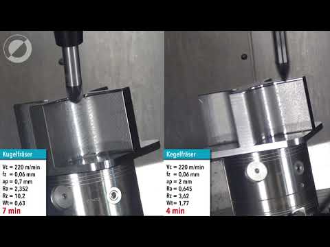 Extreme Zeitersparnis beim Schlichten von Konturen mit Ingersoll VHM-Kreissegmentfräsern