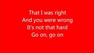 I Was Right by New Years Day- Lyrics
