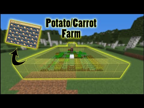 Minecraft Tutorial : Easy Villager Potato/Carrot Farm