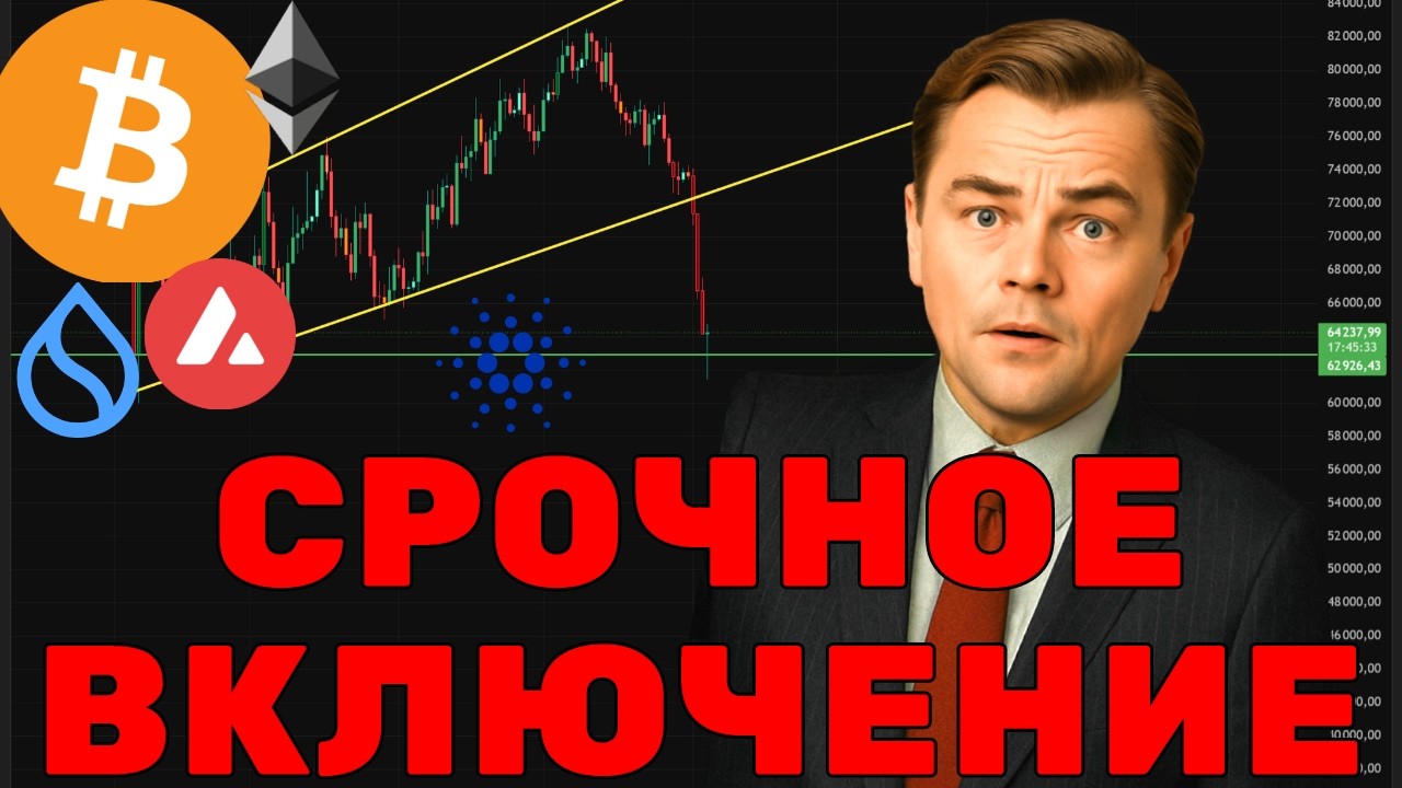 СРОЧНОЕ ВКЛЮЧЕНИЕ! Падение Биткоин и Альткоинов продолжится? Когда будет ДН?