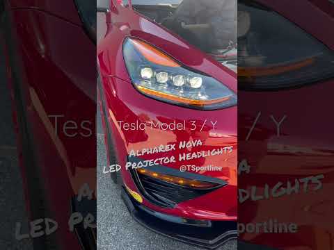 New AlphaRex NOVA LED Projector Headlights for Tesla Model 3 / Y @TSportline