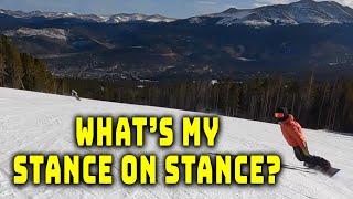 My View and Experience on the Snowboard Stance!