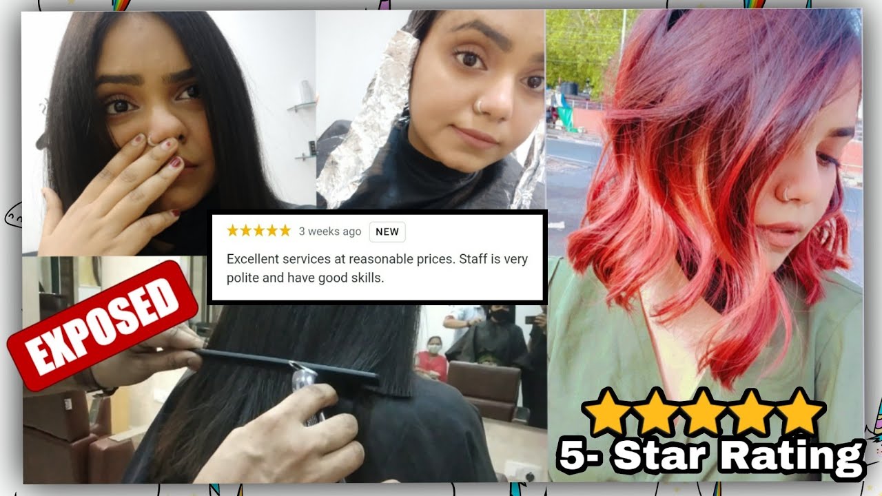 I WENT TO THE BEST REVIEWED HAIR SALON IN MY CITY! Chandigarh | EXTREME HAIR MAKEOVER- Red Balayage