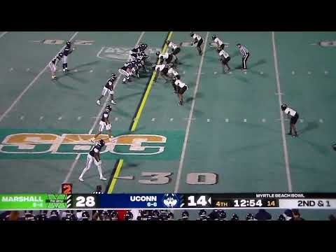 UConn RB Victor Rosa 15 yard run vs. Marshall in Myrtle Beach Bowl