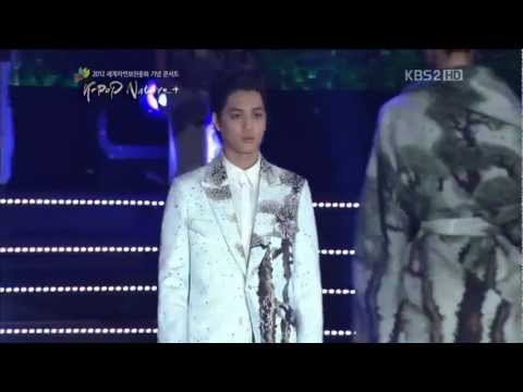 120920 - Chanyeol, Kai (EXO-K) & Jinwoon (2AM) - Runway cut @ KBS K-Pop Nature Plus Concert