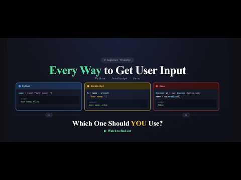 Python Vs Javascript Vs Java User Input Explained