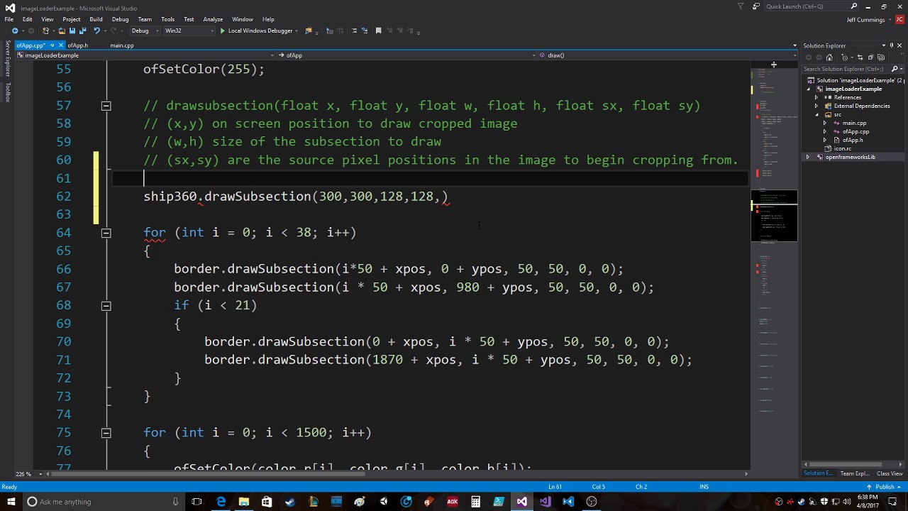 OpenFrameWorks DOT CC Rotating Sprite