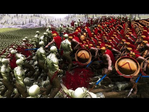 UEBS 300 Spartans vs 100,000 Zombies! (Ultimate Epic Battle Simulator)