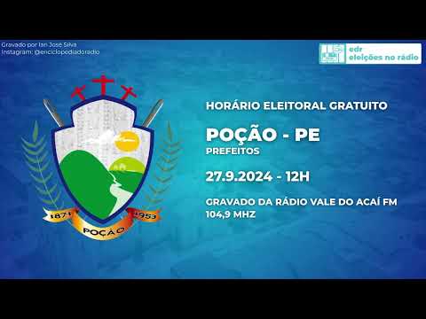 Horário Eleitoral Gratuito (Rádio) - 27.9.2024 - Poção - PE