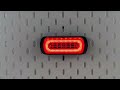 Obrysové červené LED světlo 12V / 24V - s výstražným oranžovým LED predátorem ECE R65 (132x50x19mm) - Video Youtube
