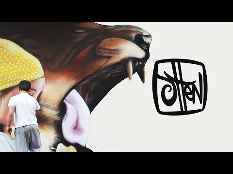 Graffiti Piece " Children Of Nature " by Tjerk Otten / Cherokone