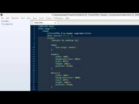 Créer un effet fabuleux de header compressé sur votre site web