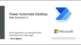 Power Automate Desktop - Web Extraction Part 2 | Excel Data Comparison