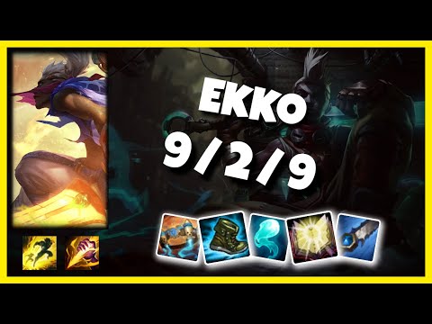 Korean Challenger Ekko Jungle (9/2/9) Gameplay Replay - Patch 10.18