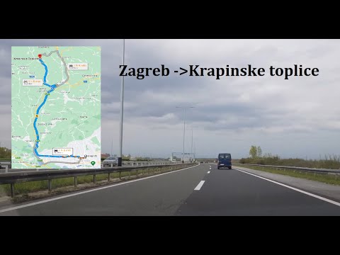 ❤️🏎️🚗 From Zagreb to Krapinske Toplice - accelerated recording of the ride - Hyperlapse