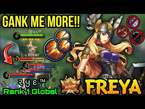 Gank Me More!! Freya War Angel MVP Plays - Top 1 Global Freya by ૨ ყ ε ™ - MLBB
