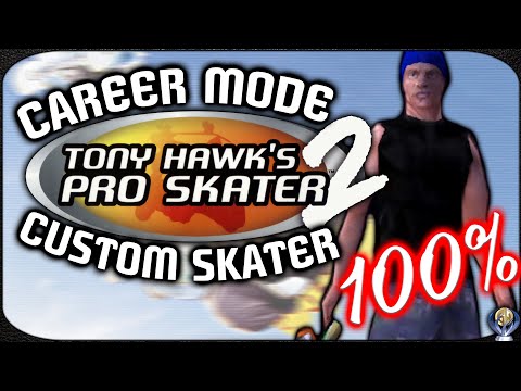 Career Mode Custom Skater 100% | Tony Hawk's Pro Skater 2 (PS1) Let's Play