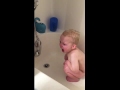 Toddler is really upset at pooping in the tub