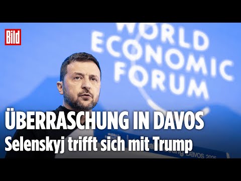 POLITIK-BEBEN IN DAVOS : Selenskyj hält eine Rede und trifft sich mit Trump